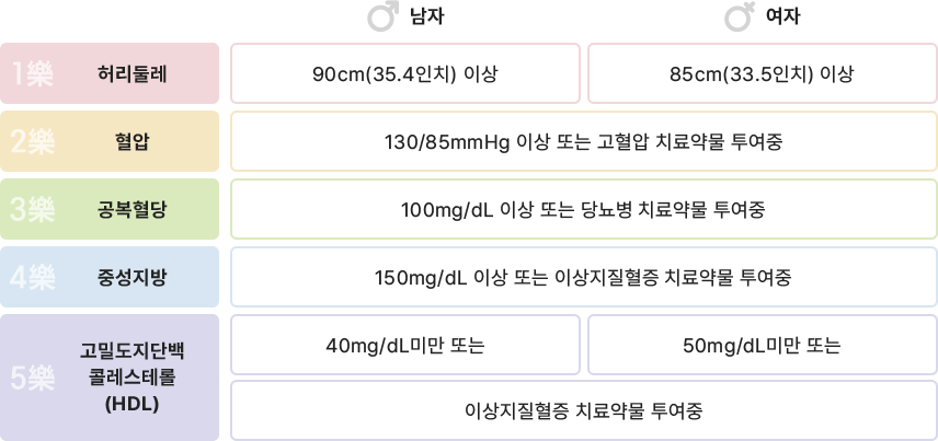 대사증후군 증상확인